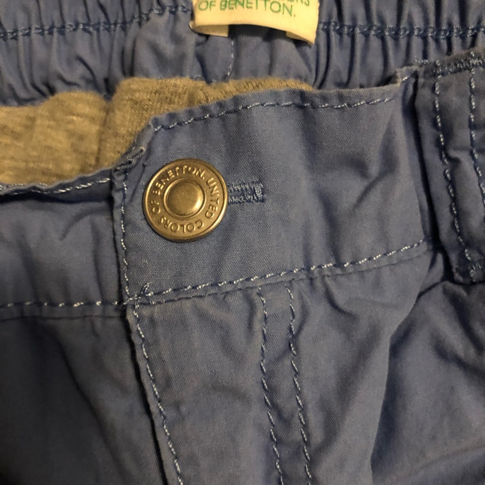 Blue lined pants- snap closure waist